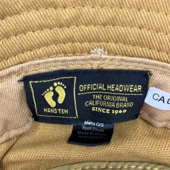 Men's Hang Ten Mustard Bucket Hat - Picture 4 of 7